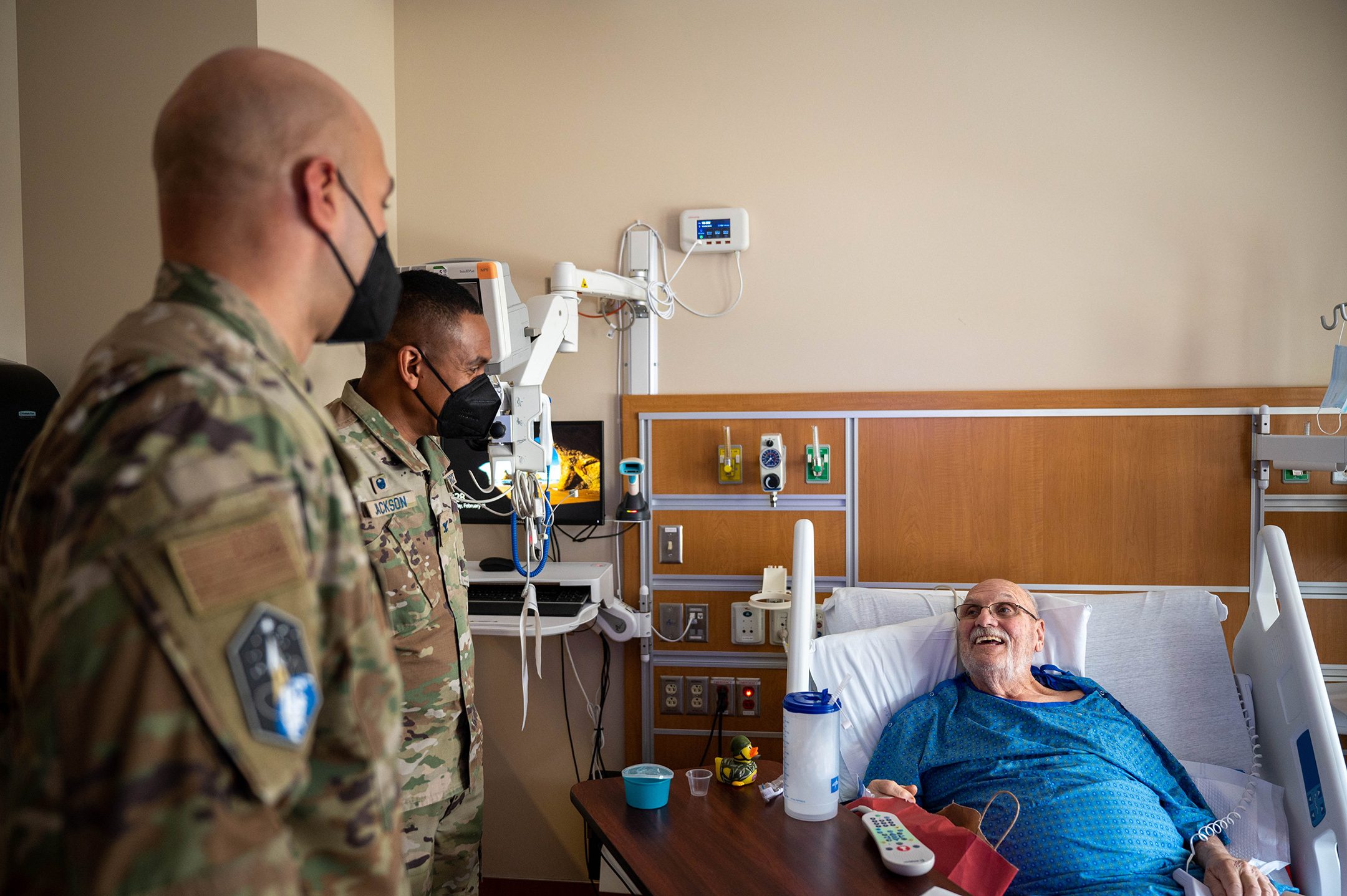 Buckley SFB leadership visits veteran patients